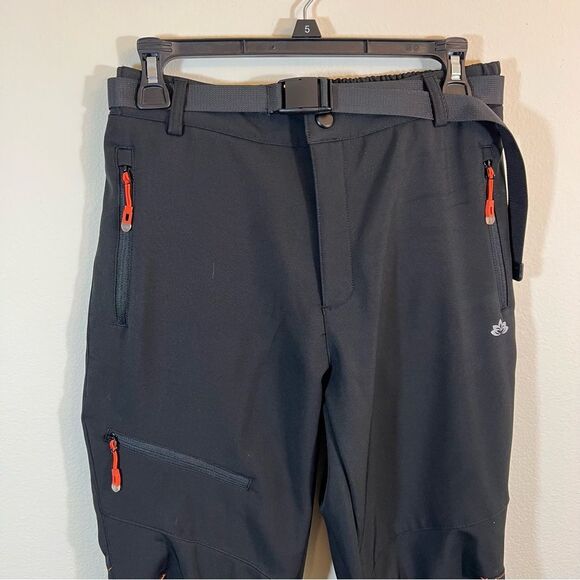 ✨ Healthyoga Women’s Black Soft Shell Pants Snow Small - Picture 2 of 11